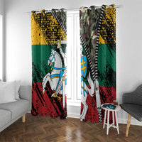 Lithuania's National Emblem Window Curtain with Military Motifs - Army-Inspired Design