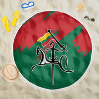 Lithuania Emblem Beach Blanket National Symbol with Traditional Patterns