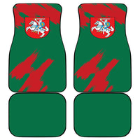 Lithuania Emblem Car Mats National Symbol with Traditional Patterns