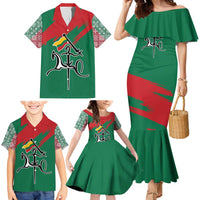 Lithuania Emblem Family Matching Mermaid Dress and Hawaiian Shirt National Symbol with Traditional Patterns