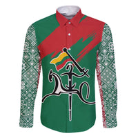 Lithuania Emblem Family Matching Off The Shoulder Long Sleeve Dress and Hawaiian Shirt National Symbol with Traditional Patterns
