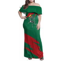 Lithuania Emblem Family Matching Off Shoulder Maxi Dress and Hawaiian Shirt National Symbol with Traditional Patterns