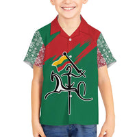 Lithuania Emblem Hawaiian Shirt National Symbol with Traditional Patterns