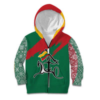 Lithuania Emblem Kid Hoodie National Symbol with Traditional Patterns