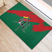 Lithuania Emblem Rubber Doormat National Symbol with Traditional Patterns