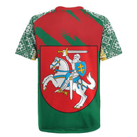 Lithuania Emblem Rugby Jersey National Symbol with Traditional Patterns