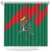 Lithuania Emblem Shower Curtain National Symbol with Traditional Patterns