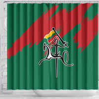 Lithuania Emblem Shower Curtain National Symbol with Traditional Patterns