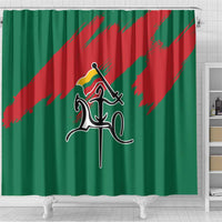 Lithuania Emblem Shower Curtain National Symbol with Traditional Patterns