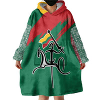 Lithuania Emblem Wearable Blanket Hoodie National Symbol with Traditional Patterns