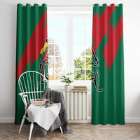 Lithuania Emblem Window Curtain National Symbol with Traditional Patterns