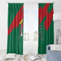 Lithuania Emblem Window Curtain National Symbol with Traditional Patterns