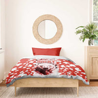 Canada Bear Bedding Set with Maple Leaf and Rocky Mountain Design