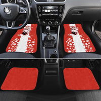 Canada Bear Car Mats with Maple Leaf and Rocky Mountain Design