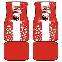 Canada Bear Car Mats with Maple Leaf and Rocky Mountain Design