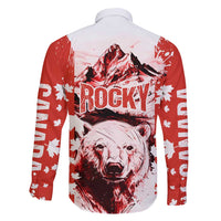 Canada Bear Family Matching Mermaid Dress and Hawaiian Shirt with Maple Leaf and Rocky Mountain Design