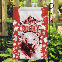 Canada Bear Garden Flag with Maple Leaf and Rocky Mountain Design