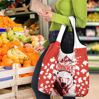 Canada Bear Grocery Bag with Maple Leaf and Rocky Mountain Design