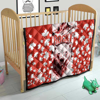 Canada Bear Quilt with Maple Leaf and Rocky Mountain Design