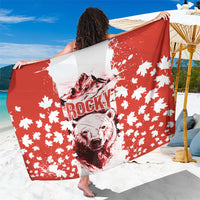Canada Bear Sarong with Maple Leaf and Rocky Mountain Design