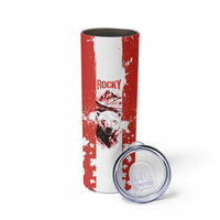 Canada Bear Skinny Tumbler with Maple Leaf and Rocky Mountain Design