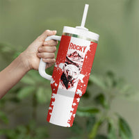 Canada Bear Tumbler With Handle with Maple Leaf and Rocky Mountain Design