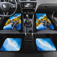 Ukraine Archangel Michael Car Mats with Trident Emblem and Sunflowers Design