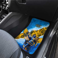Ukraine Archangel Michael Car Mats with Trident Emblem and Sunflowers Design