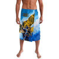 Ukraine Archangel Michael Lavalava with Trident Emblem and Sunflowers Design