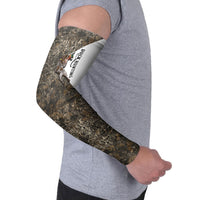 Duck Hunting Retriever Arm Sleeves Mallard Shotgun Hunt with Camouflage Marsh Dog Artwork