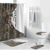 Duck Hunting Retriever Bathroom Set Mallard Shotgun Hunt with Camouflage Marsh Dog Artwork