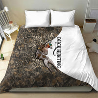 Duck Hunting Retriever Bedding Set Mallard Shotgun Hunt with Camouflage Marsh Dog Artwork