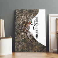 Duck Hunting Retriever Canvas Wall Art Mallard Shotgun Hunt with Camouflage Marsh Dog Artwork