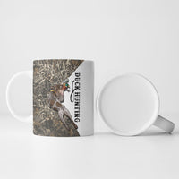 Duck Hunting Retriever Ceramic Mug Mallard Shotgun Hunt with Camouflage Marsh Dog Artwork