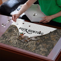 Duck Hunting Retriever Puzzle Mallard Shotgun Hunt with Camouflage Marsh Dog Artwork