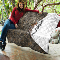 Duck Hunting Retriever Quilt Mallard Shotgun Hunt with Camouflage Marsh Dog Artwork