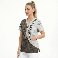 Duck Hunting Retriever Scrub Top Mallard Shotgun Hunt with Camouflage Marsh Dog Artwork