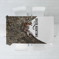 Duck Hunting Retriever Tablecloth Mallard Shotgun Hunt with Camouflage Marsh Dog Artwork