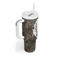Duck Hunting Retriever Tumbler With Handle Mallard Shotgun Hunt with Camouflage Marsh Dog Artwork