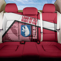 Greenland Back Car Seat Cover with Polar Bear Emblem and Land of Ice Heart of Fire Text Design