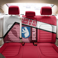 Greenland Back Car Seat Cover with Polar Bear Emblem and Land of Ice Heart of Fire Text Design