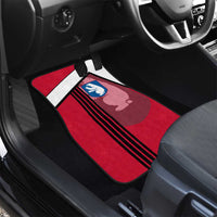 Greenland Car Mats with Polar Bear Emblem and Land of Ice Heart of Fire Text Design