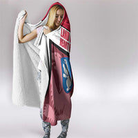 Greenland Hooded Blanket with Polar Bear Emblem and Land of Ice Heart of Fire Text Design