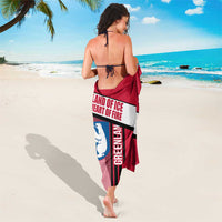 Greenland Sarong with Polar Bear Emblem and Land of Ice Heart of Fire Text Design