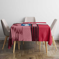 Greenland Tablecloth with Polar Bear Emblem and Land of Ice Heart of Fire Text Design