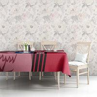 Greenland Tablecloth with Polar Bear Emblem and Land of Ice Heart of Fire Text Design