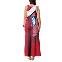 Greenland Tank Maxi Dress with Polar Bear Emblem and Land of Ice Heart of Fire Text Design