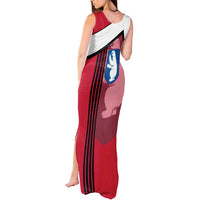 Greenland Tank Maxi Dress with Polar Bear Emblem and Land of Ice Heart of Fire Text Design