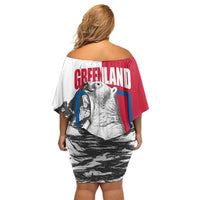 Greenland Pride Family Matching Off Shoulder Short Dress and Hawaiian Shirt The Spirit of the Arctic Bear
