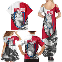 Greenland Pride Family Matching Summer Maxi Dress and Hawaiian Shirt The Spirit of the Arctic Bear